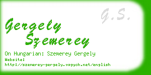 gergely szemerey business card